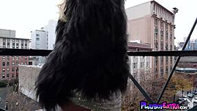 sexy petite canadian blondie katie jean strips teasing small natural tits for new year