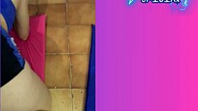 i hit gym shorts ripped trainer pushes ass out