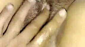 Isn't It Hot Watching Her Oiled Hairy Beaver Get Fingered Deep by Boyfriend?