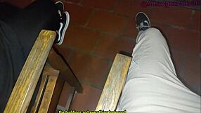 Alison Gonzalez Swallows Best Friend's Cock On Balcony Neighbor Watches