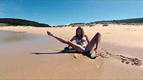 i'm driving showing off my perfect bikini ass on spanish beach