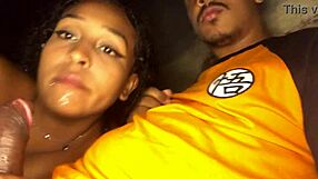 curvy brazilian novinha sucks cock on beach then gets caught fucking outdoors