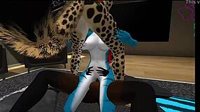 sunny's getting her holes stuffed by two furry shemale cocks in wild 3some 😩🍆💦