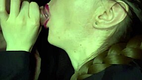 a secretary gets playful with her boss at the office new years party