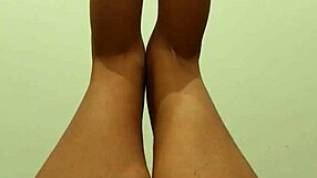 my wife strips naked for workout spreads hairy pussy wide open part 1