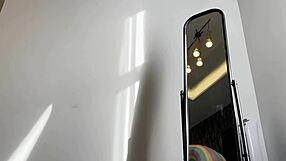 hot tall skinny greta's sexy lingerie try on turns erotic in porn casting