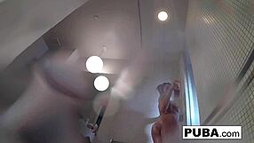 christiana glitters in shower bathtub stroking big tits pussy 😍 solo fun awaits