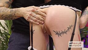 tattooed supermodel's extreme anal hookup gapes her wide open