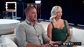 Blonde Hotwife Candice Clings to Hubby During Monster BBC Thrusts