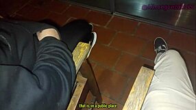 Alison Gonzalez Swallows Best Friend's Cock On Balcony Neighbor Watches