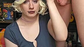 he couldn't resist covering my submissive housewife's saggy 38f natural tits and face in hot cum