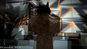 cheerleader sneaks in post close for rough doggystyle creampie