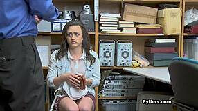 guard pounds perky teen thief's ass in hardcore hidden cam