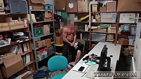petite emo teen suspect squirts hard in police garage punishment