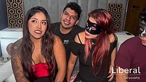 couple friends swap wives for deep blowjobs and more