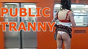 Craving Adventure, Trans Schoolgirl's Big Tits Tease Metro Riders