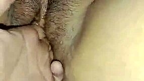 Isn't It Hot Watching Her Oiled Hairy Beaver Get Fingered Deep by Boyfriend?