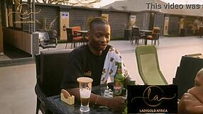 ladygoldafrica moans loud bent over taking south africa's longest black cock doggystyle