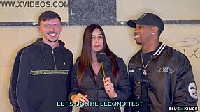 innocent street latina casting turns into bbc mmf threesome pounding