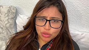 Colombian milf masturbates lactating tits in dirty joi game till creamy creampie cum