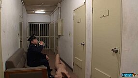 horny cop fucks bitch outside her dumb prison cell