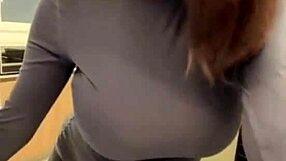 After outdoor massage he unloads on stepmom's big milky natural tits while she licks clean