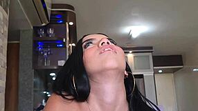 crazy cuñadita sneaks in to swallow my hot cum facial load