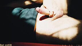 Bad Wolf28 Gives Sensual Handjob to Muscular Bodybuilder's Monster Cock at Outdoor Sunset