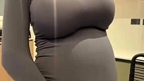 After outdoor massage he unloads on stepmom's big milky natural tits while she licks clean