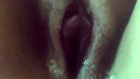 Morning pussy play after creampie dildo wet german solo