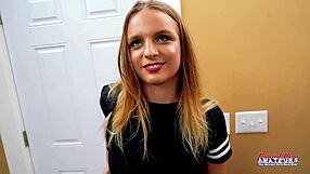 Horny Petite Coed Stella 2 Fingers Pussy Then Deepthroats Big Boner