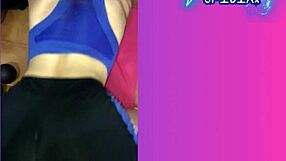 i hit gym shorts ripped trainer pushes ass out