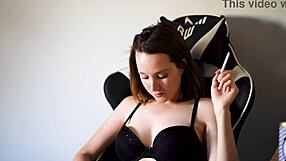 Busty brunette smokes hot!