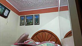 husband offers his submissive latina wife as prostitute to fat mature friend for cash