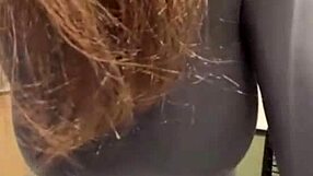 After outdoor massage he unloads on stepmom's big milky natural tits while she licks clean