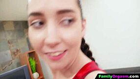 Playful Pajama Party Redhead Teens Disturb Stepbro