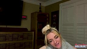 Petite Blonde's Sassy Sloppy Deepthroat to Wild Wet Pussy Pounding