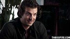 flight attendant in uniform seduces married man for secret pussy licking blowjob