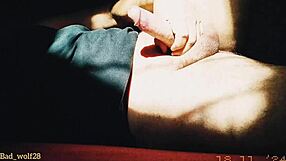 Bad Wolf28 Gives Sensual Handjob to Muscular Bodybuilder's Monster Cock at Outdoor Sunset