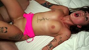 Pretty Mary Takes Big Cock Doggystyle in Bedroom with Cumshot Finish