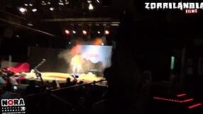 Brunette Big Ass Tits Blowjob in Star War-Ass