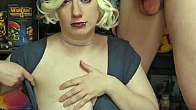 he couldn't resist covering my submissive housewife's saggy 38f natural tits and face in hot cum