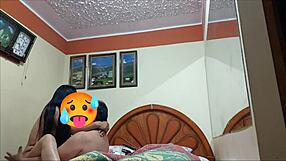 husband offers his submissive latina wife as prostitute to fat mature friend for cash