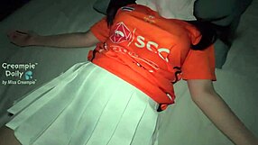 thai office lady takes deep creampie in tight wet pussy doggystyle