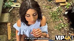 vip hunter spots gypsy brunette fucks shaved pussy abandoned house