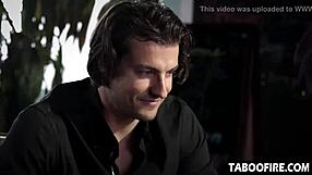 flight attendant in uniform seduces married man for secret pussy licking blowjob