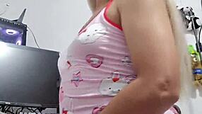 wanna watch this transsexual sleep with a creamy surprise?