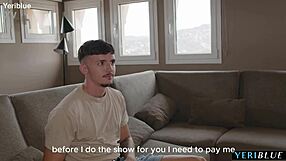 latina dancer accepts hard creampie sex payment instead of striptease cash