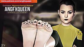 wanna worship negasonic's wrinkled teen soles and toes?