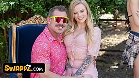 stepdad's day turns into wild family fuck swap orgy